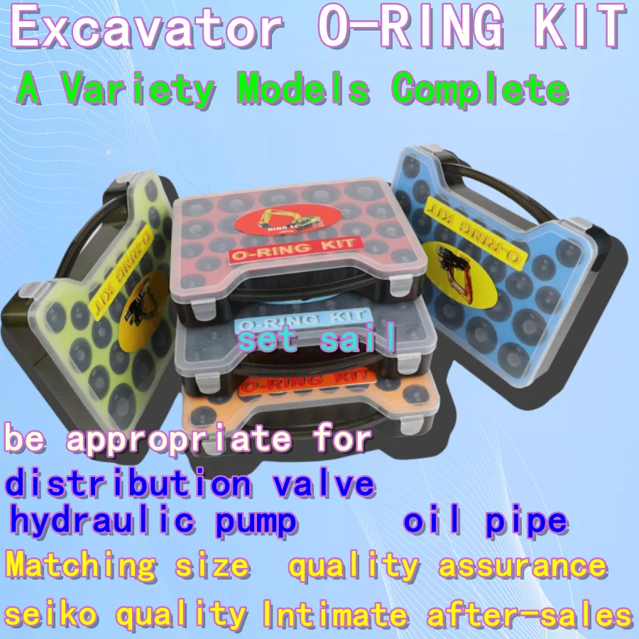 

Excavator fluorine rubber O-ring KIT Carter Komatsu Kobelco Hitachi Hyundai Kato Sumitomo Sany Doosan seal ring oil sealed box