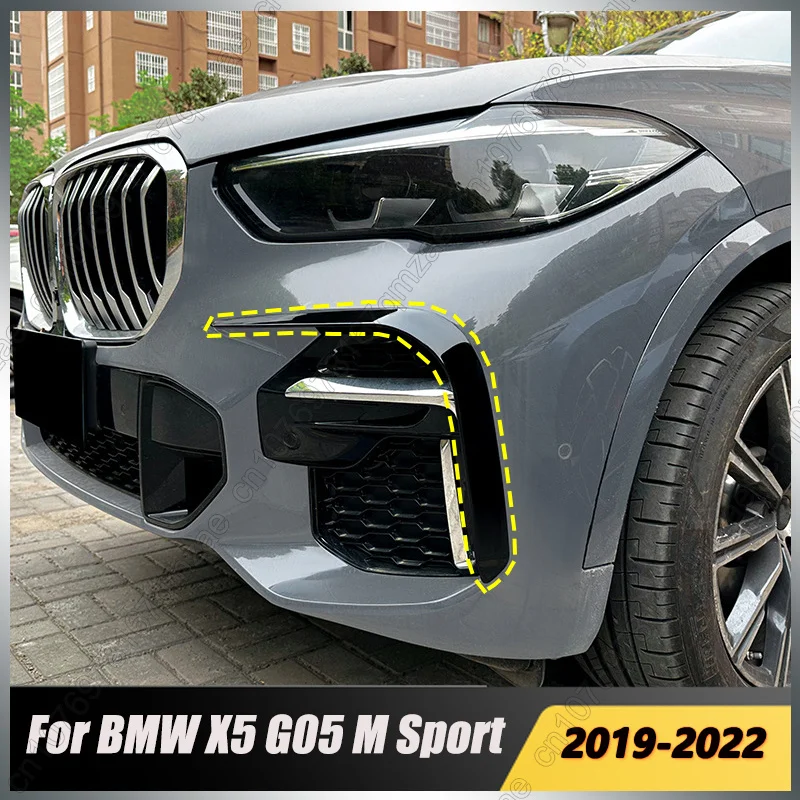 

Car Front Spoiler Bumper Lip Side Splitter Body Kit Gloss Black ABS For BMW X5 G05 2019-2022 M Sport 2PCS Car Accessories