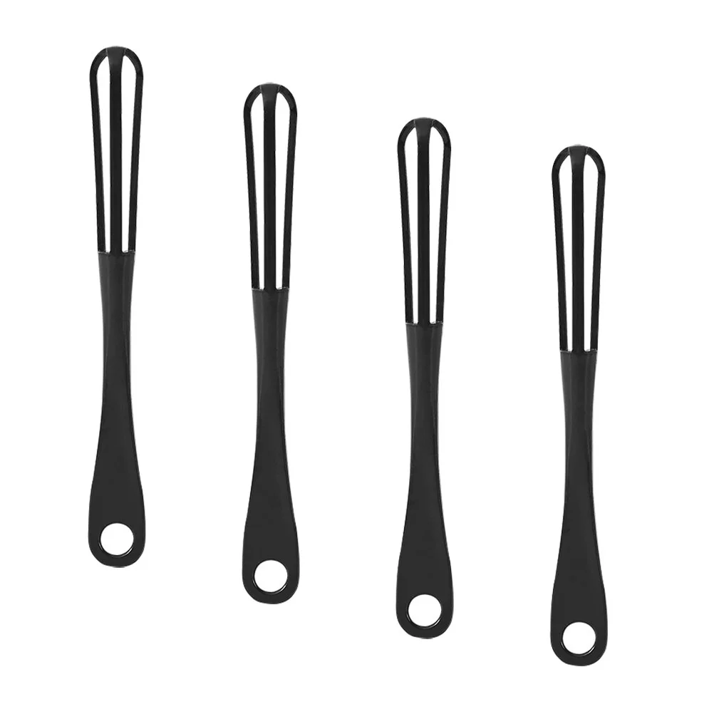 

4 Pcs Hand Blenders Whisk Egg Mixer Drinks Whisks for Cooking Wire Milk Black Kitchen Small