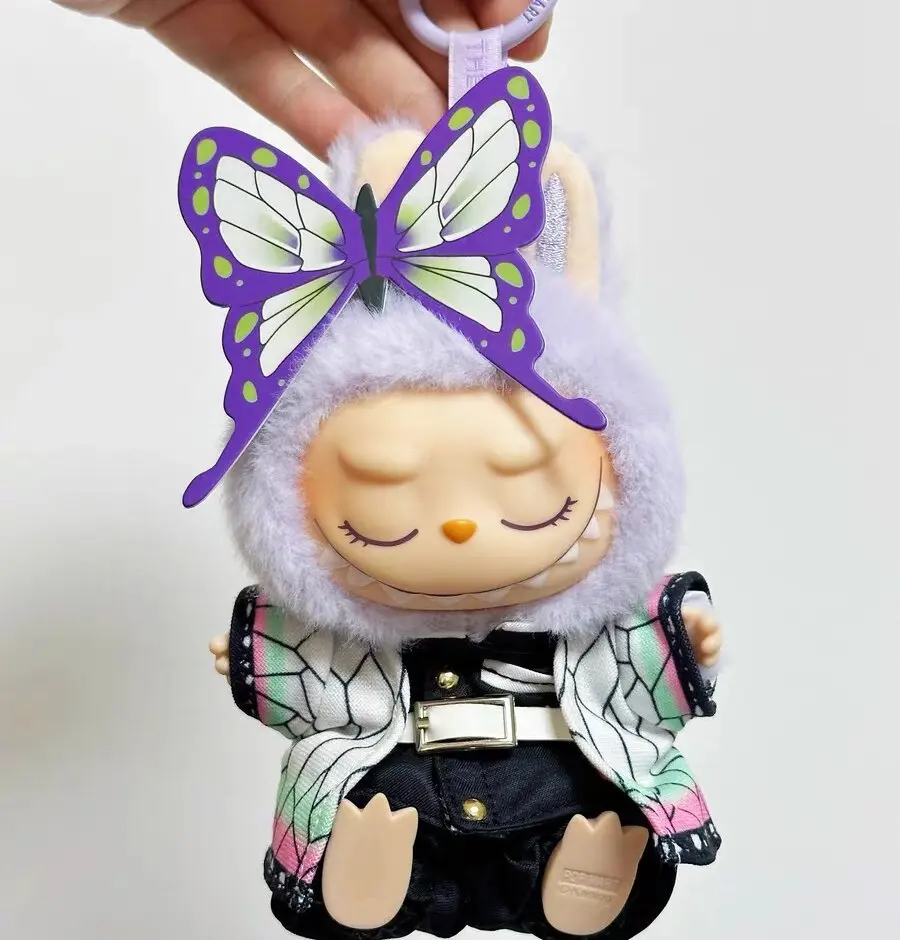 شيطان القاتل شفرة Rabubu فقط الملابس 17 سنتيمتر ملابس دمى ل Labubu الجلوس حفلة ملابس دمى Tanjiro الملابس لا دمية هدايا عيد الميلاد #4