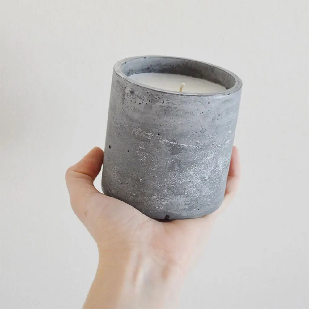 Round Flower Pot Silicone Mold Resin Pen Holders Gypsum Candle Cup Concrete Planters Terrazzo Pots Storage Box Molds Jesmonite