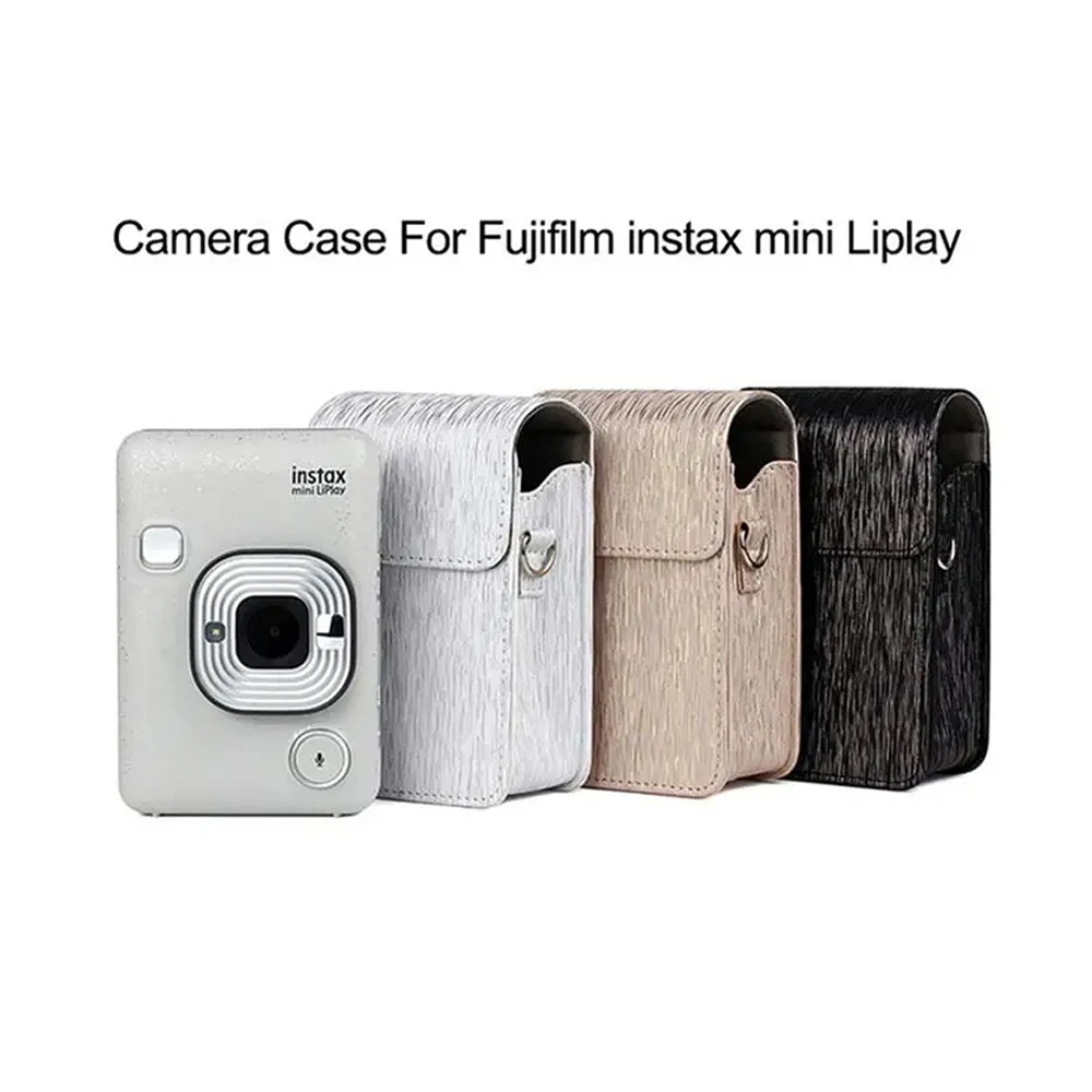 For Fujifilm Instax mini Liplay Camera Accessory Artist Oil Paint PU Leather Instant Shoulder Bag Protector Cover Case Pouch