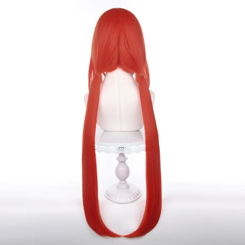 Genshin Impact Nilou Cosplay Perruque pour Femme, Cheveux Longs Rouges, Anime Costumes d'Halloween, Perruques de Jeu, Casquette