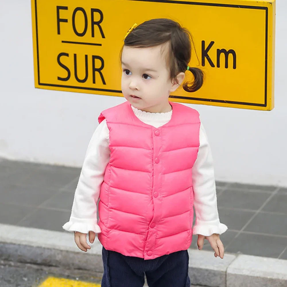 

Children's Vest For Girls 2023 Autumn Winter Clothes Baby Vests Warm Outerwear Boys Waistcoat Toddler Jacket Kids Coats