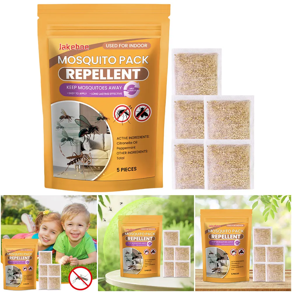 5 упаковок, мощный отпугиватель комаров, многофункциональный репеллент от насекомых с маслом цитронеллы, уличный отпугиватель насекомых для детей и взрослых