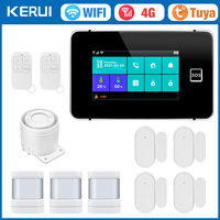 KERUI G64B 4G WIFI Alarm System 4.3-inch Touch Screen Panel Security Alarm with Temperature Humidity Display Tuya Smart for Home