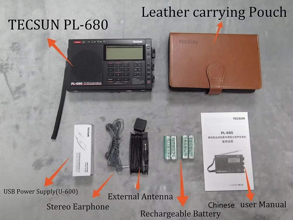 2025 جديد Tecsun PL-680 راديو Fm محمول عالي الأداء كامل النطاق الرقمي ضبط راديو ستيريو FM AM SW SSB راديو استقبال