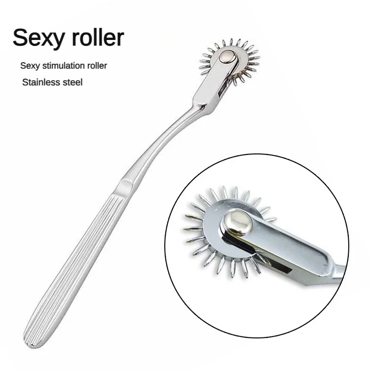 Stainless Steel Pinwheel Needles Wheel Roller Submissve Fetish Sex Slave Kit Sex Toy Nipple Clitoris Stimulator BDSM Lesbian Toy