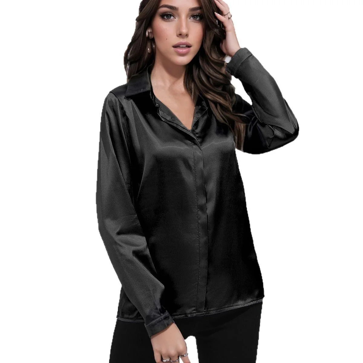 レディース サテン風シルク ロングスカート クリーンフィット スリム ベーシックモデル ポリエステル繊維 薄手 ロングスカート 無地 中...