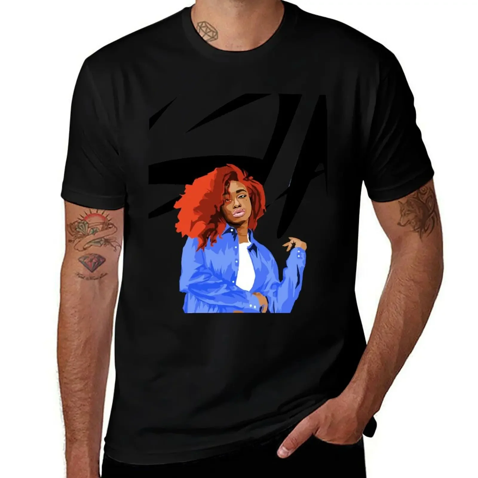 

SZA T-Shirt anime designer shirts plain black t shirts men