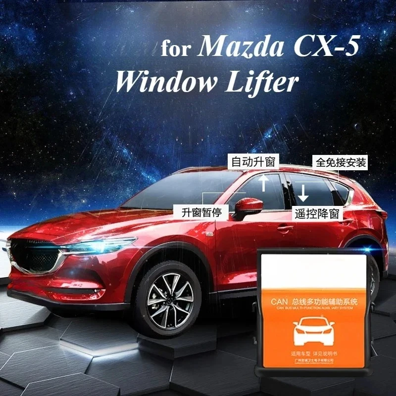 For Mazda CX-5 2017-2024 Car Power Window Closer Intelligent Close Windows One-Touch Power Window Lifter Decoration Accessories