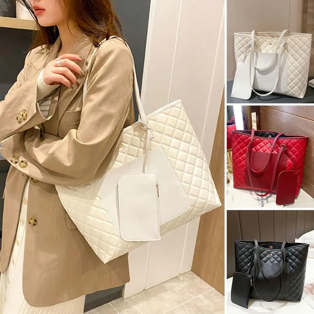 2023 Large Fashion Plaid Shoulder Bag Thick Chain Underarm Bags For Women Brand Designer Handbags And Purses Ladies Crossbody