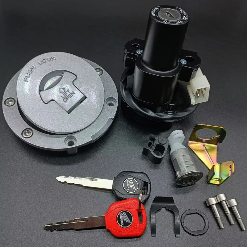 

Ignition Switch Gas Cap Seat Key Lock Set for Honda DEAUVILLE NT650V 98-05 NT700V 06-10 ST1300 Pan-European 03-11