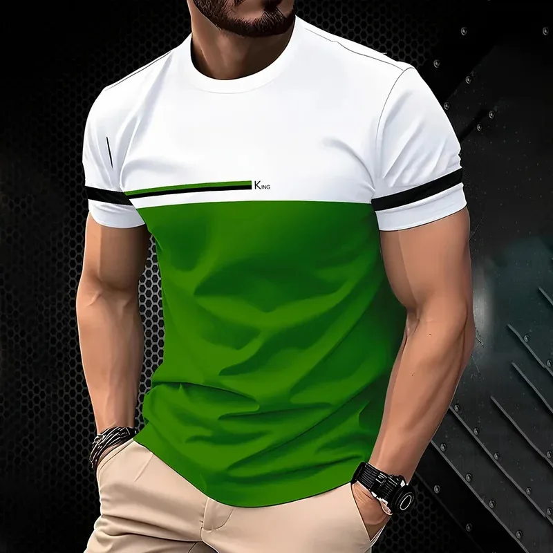 Summer Men's Casual T-shirts Are Added with Simple O-neck Short-sleeved Outdoor Clothing and Breathable 3d Print High Quality image 4