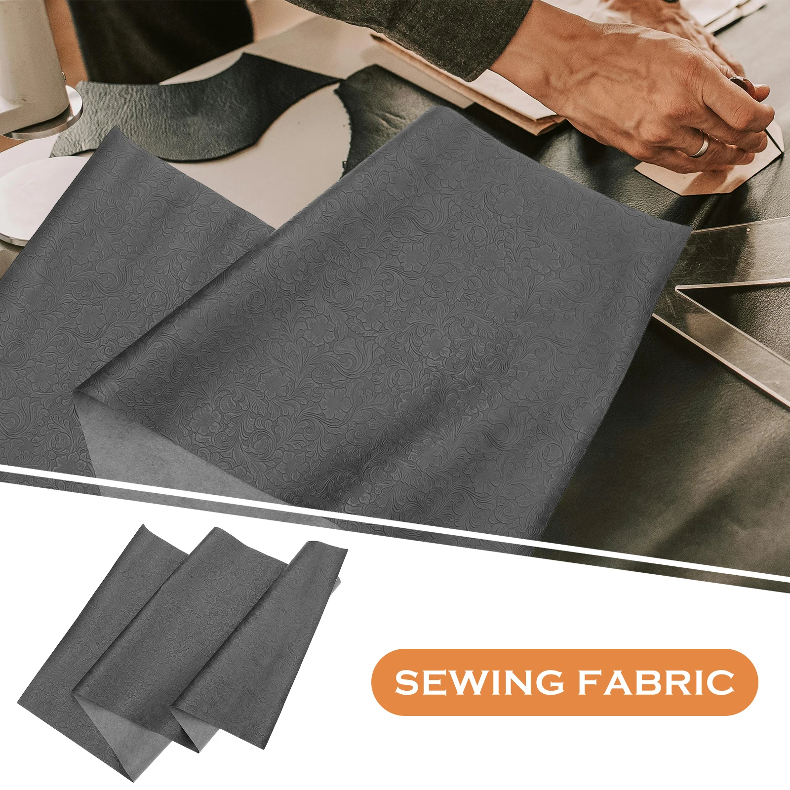 

1 Roll Artificial Sheet Multi-Use Faux Crafting Smooth Durable Sheets For Sewing Earring Making Hair Bows Bag Making