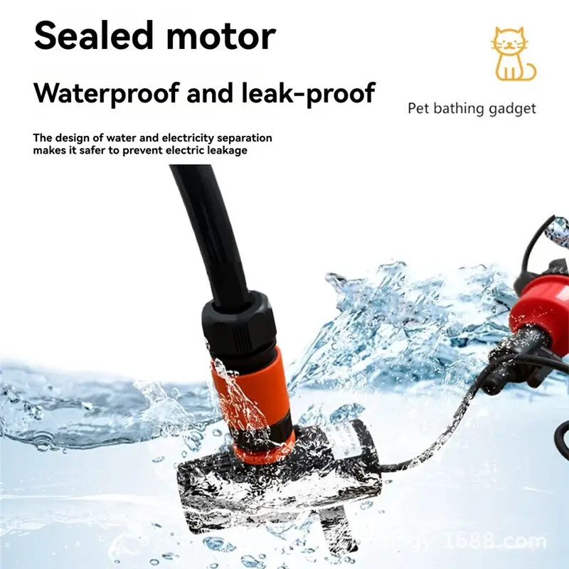 【FAST-SALE】Bademaschine für Haustiere, Bewässerungssprinklerkopf, Gartenwassersystem, elektrische Pumpe, Bademaschine, verstellbarer Sprühkopf