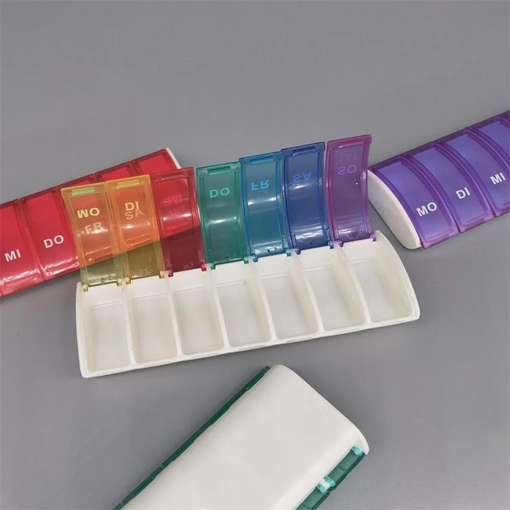 7 Days Pill Medicine Box Weekly Tablet Holder Storage Transparent Pill Case Organizer Container Clear Color Splitters Case