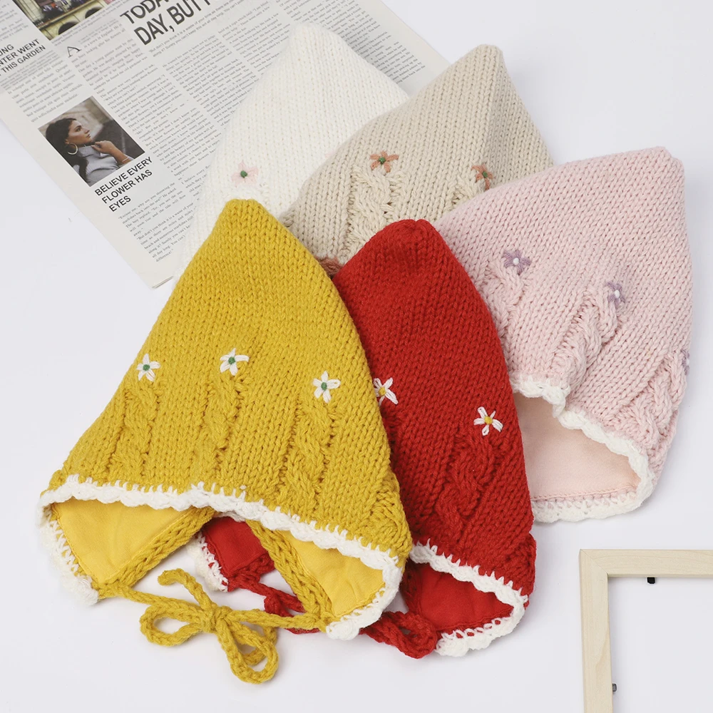 

Fashion Baby Floral Warm Hat Back Split Suitable for Multi-head Type Easy to Wear the Inner Layer Plus Cotton More Warm