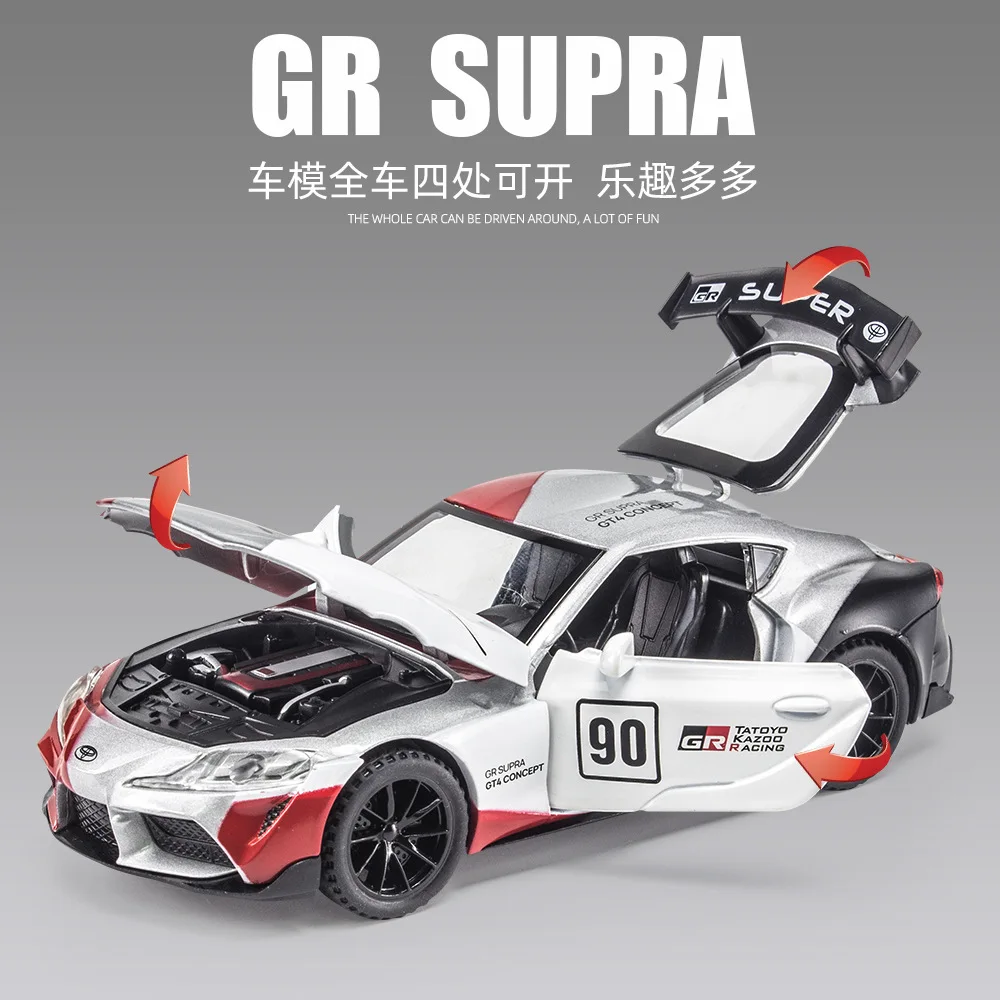 1:32 TOYOTA GR SUPRA GT4 CONCEPT Diecast Miniature Alloy Car Model Racing Metal Simulation car Collection Children Gifts A173