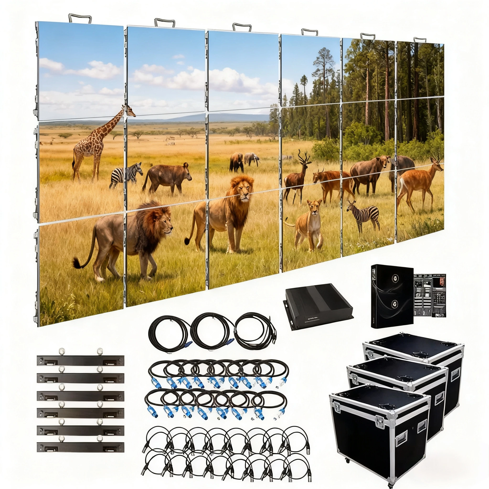 Indoor Event Stage Background Backdrop Rental P3.91 P4.81 LED Display Screen Wall For Videos Indoor Event Stage LED Display