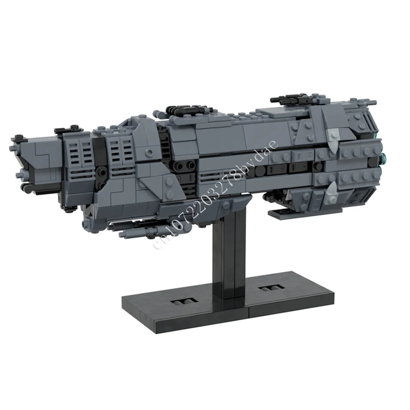 598PCS Marathon-class Heavy Cruiser Space War Weapon MOC SpaceShip Battle Model Building Blocks DIY Education Assembly oy Gift