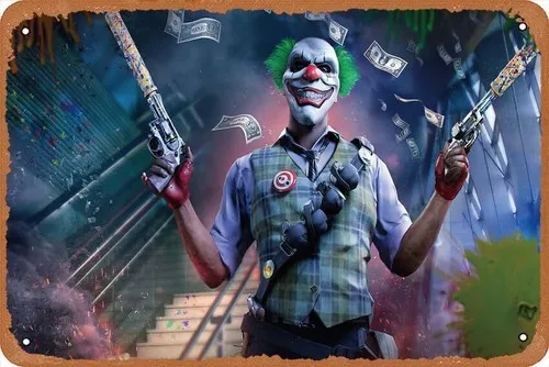 COD Black Ops Cold War Big Joke 3 Greed Skin Poster Letrero de metal retro vintage