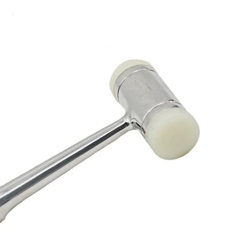 Premium Stainless Steel Dental Bone Hammer with Double Head Nylon Extraction Feature - Ideal Tooth Double-Headed Dental Material