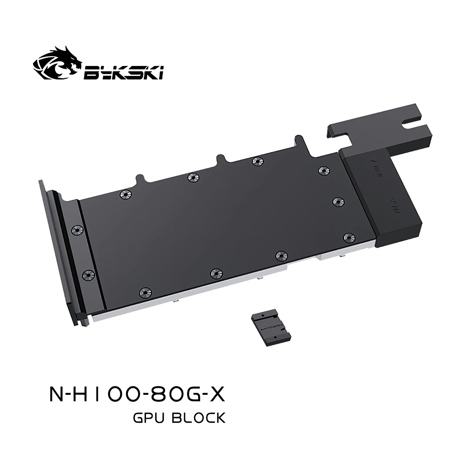 Bykski غطاء كامل لتبريد المياه كتلة وحدة معالجة الرسومات المعدنية لـ NVIDIA H100 80GB N-H100-80G-X