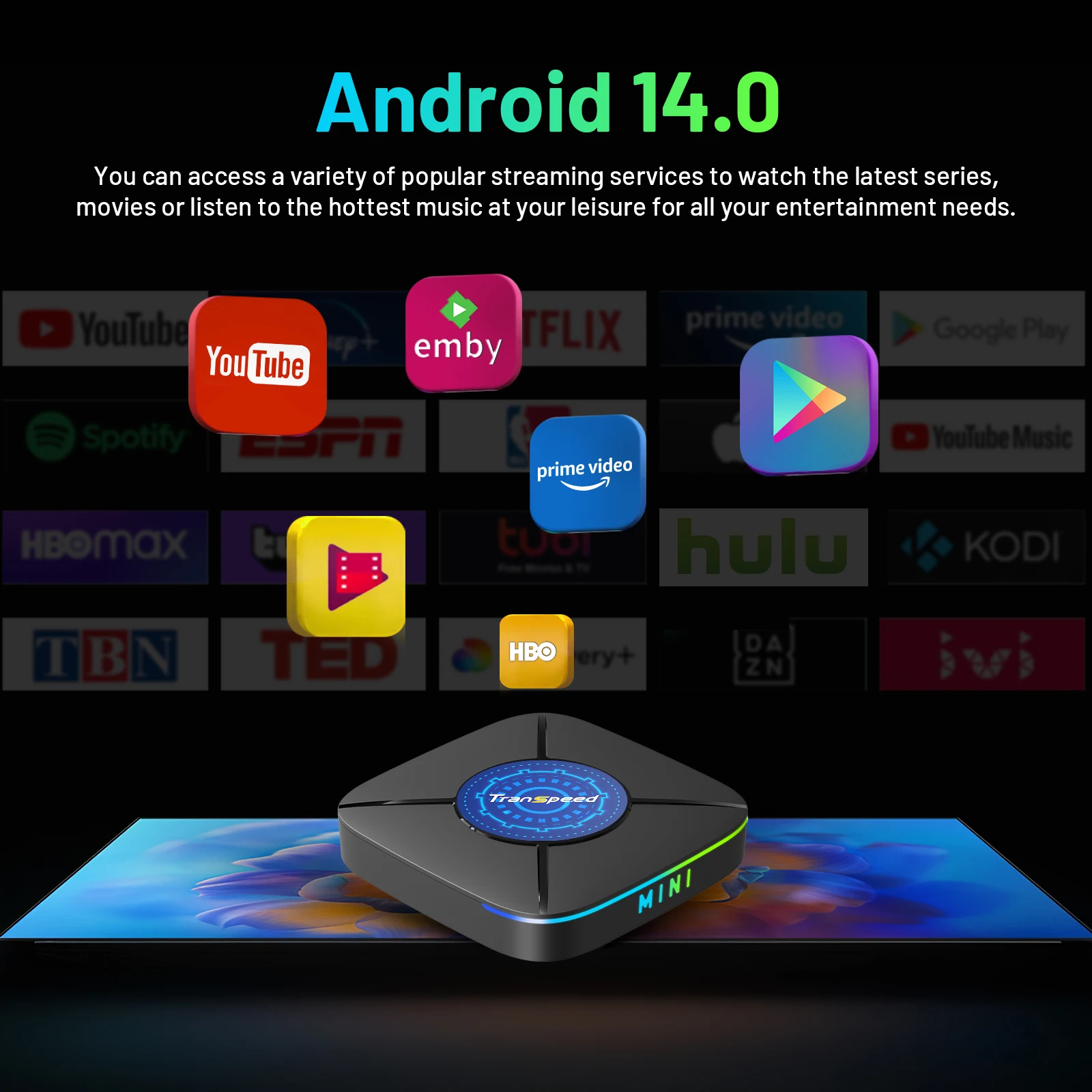 Magcubic K8 ATV Android 14 TV BOX RK3518 مع تطبيقات تلفزيون مساعد صوتي مزدوج واي فاي رباعي النواة Cortex A53 يدعم 8K 4K Video BT5.0