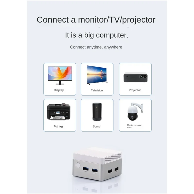 DDR5 8GB SSD Windows 11 Mini PC Pocket Gamer Computadora de escritorio WIFI5 BT4.2 Enchufe estadounidense