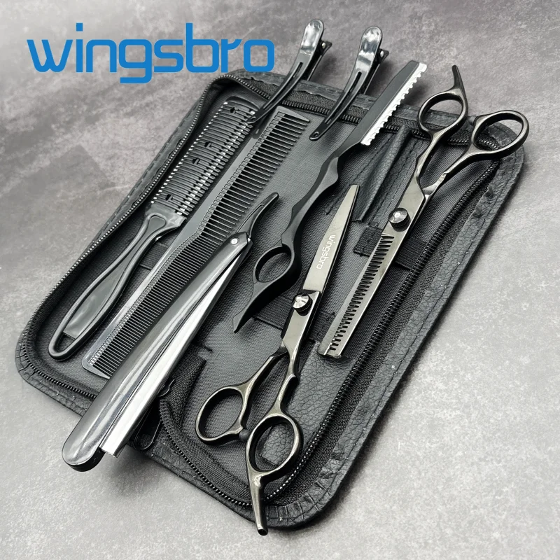 

wingsbro 6.5 Inch Hair Scissors Set Hairdressing Scissors Shears Kit Hairdresser Shaver Haircut Scissors