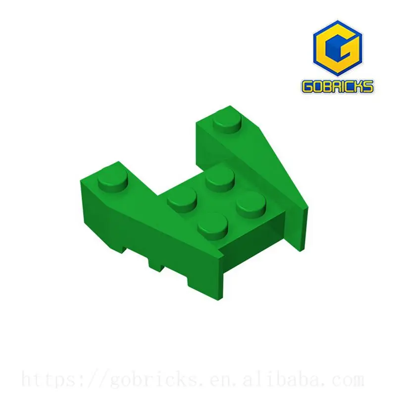 Gobricks-cuña de GDS-947 3x4 con muescas de tachuelas, compatible con lego 50373, juguetes para montar, bloques de construcción técnicos