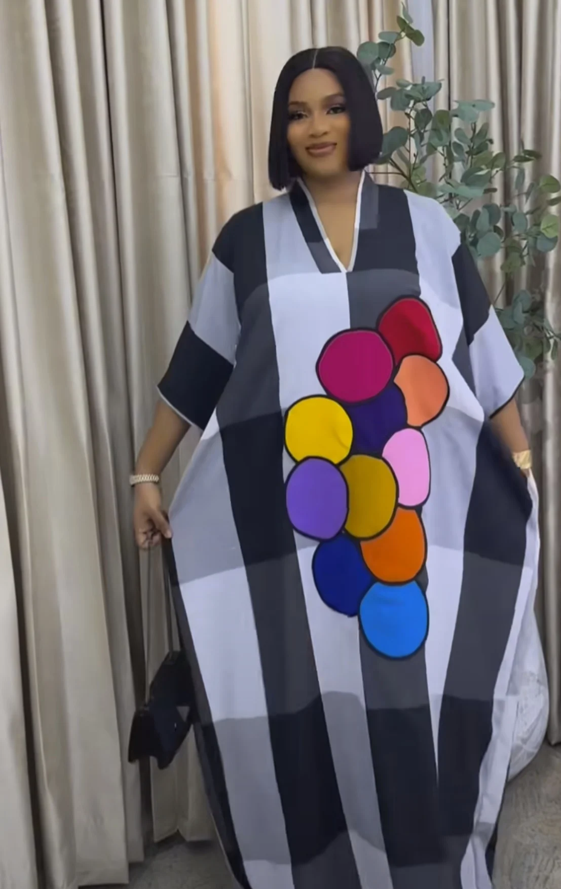 

Африканские платья больших размеров для женщин 2026, весна-осень, v-образный вырез, половина рукава, свадебная вечеринка, вечернее рождественское длинное платье, халаты, платья