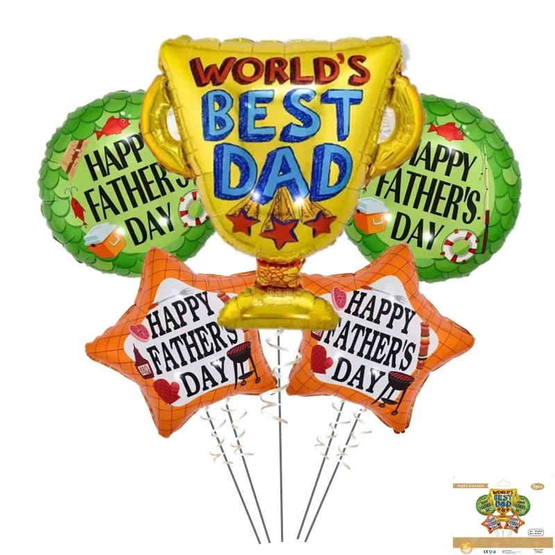 18Inch English Happy Father's Day Foil Helium Balloons Feliz Dia Super Papa Father Mother's Party Decoration Air Globos