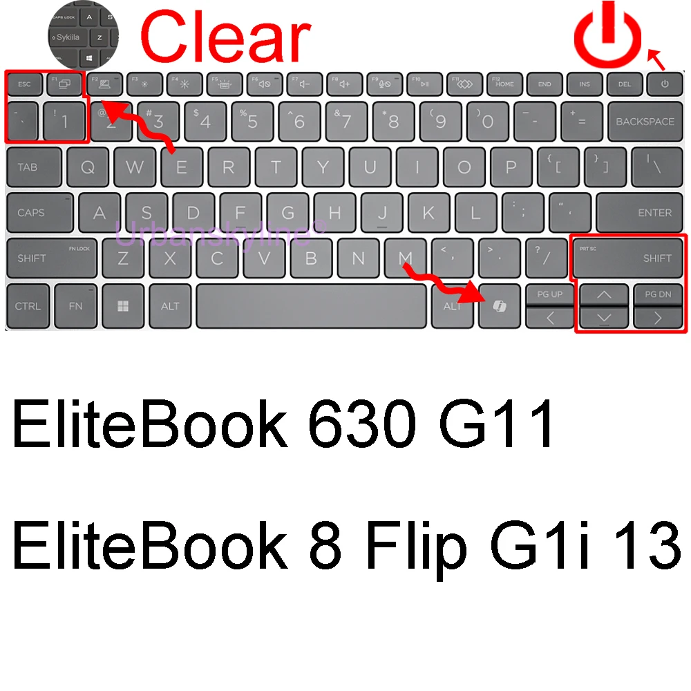 Housse Clavier TPU HP EliteBook 830 835 840 845 1040 G9 G10 2022-2023 14" - Ultra-Fine Protection Anti-Poussière