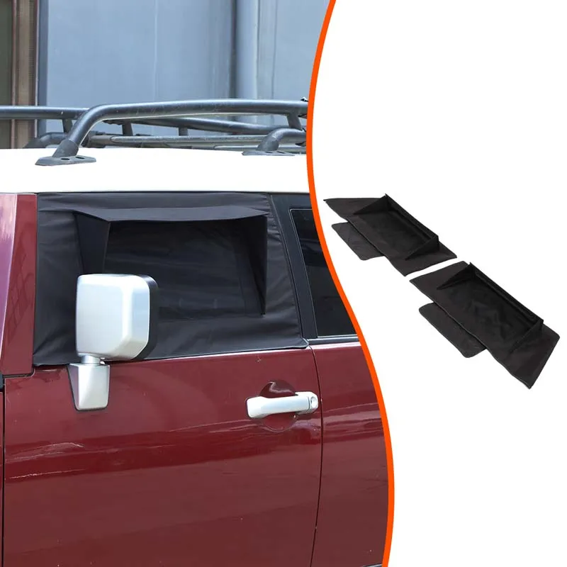 

2piece set For Toyota FJ Cruiser 2007-2021 car front door window sunshade net insect net car protection modification accessories