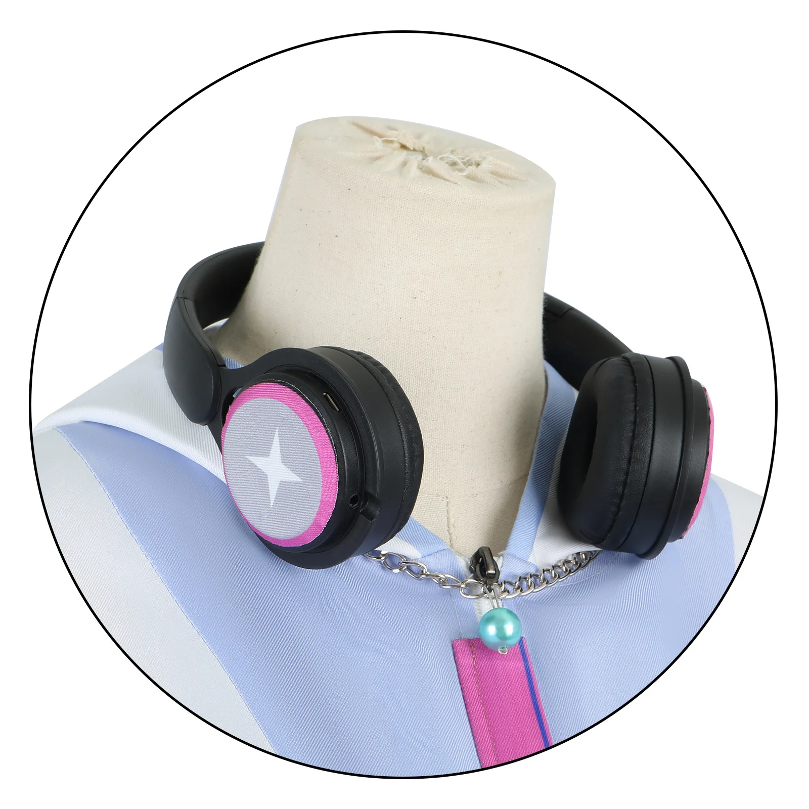 Qiqi genshin ชุดคอสเพลย์สไตล์ใหม่ชุดยูนิฟอร์มวิกผมชุดหูฟังชุดงานปาร์ตี้ฮาโลวีนสำหรับผู้หญิง