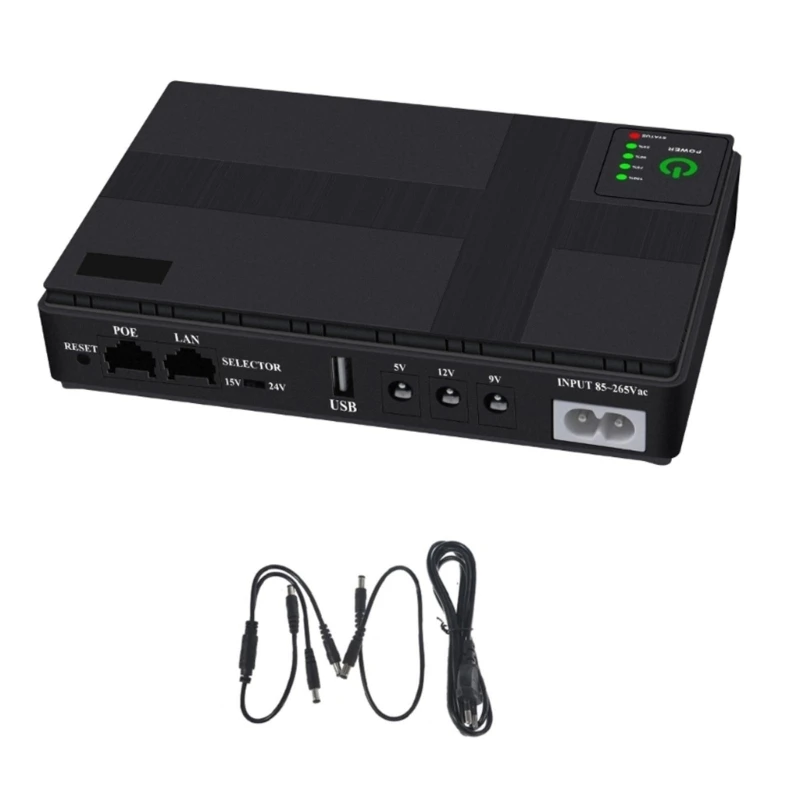 

Mini Portable UPS 5V, 9V, 12V Uninterruptible Power Supply Multipurpose Mini UPS Battery Backup For Wifi IP