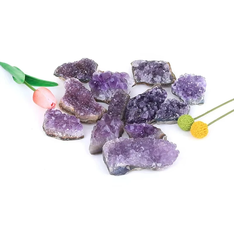 Wholesale Natural Healing Crystals Raw Amethyst Geode Crystal Cluster Crystal Healing Stones for Home Decor