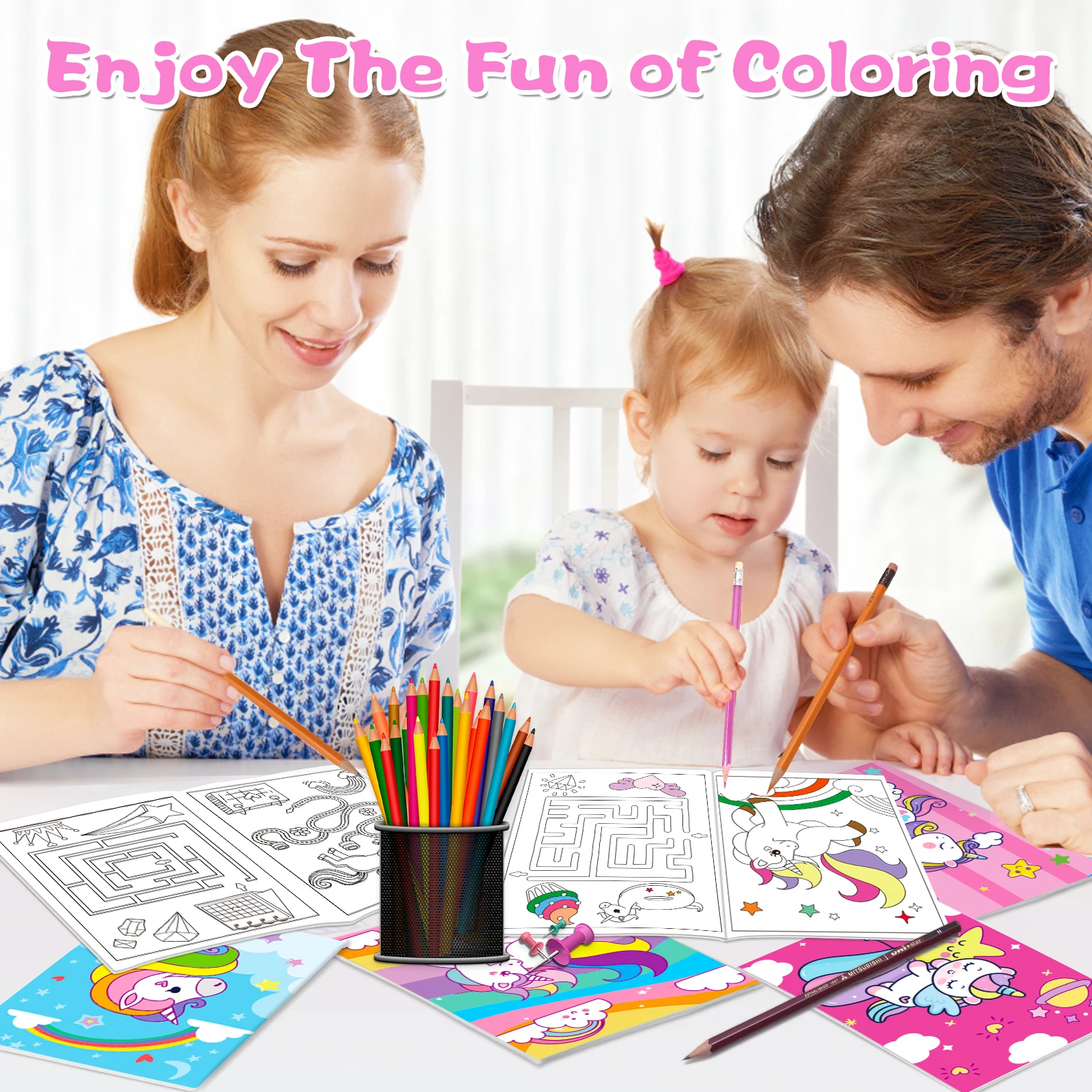 Mini Libros de colorear de caballo mágico para niños, 24 piezas, recuerdos de fiesta, regalo a granel, arte pequeño, unicornio, dibujo, libro de actividades para cumpleaños