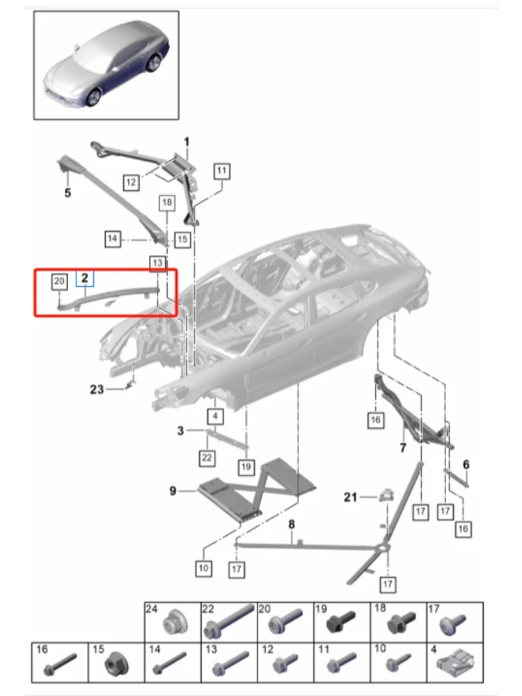 OEM 9A 780547701   9A 780547801 971805477 D 971805478 D PAE 805477    Kabinenmontagehalterung für Porsche Panamera 971