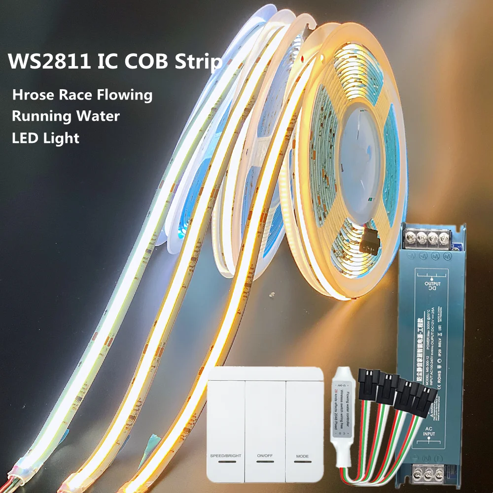 ws2811-ic-cob-running-water-led-strip-lights-dc24v-horse-race-led-tape-lamp-with-button-panel-controller-5m-10m-20m-full-set