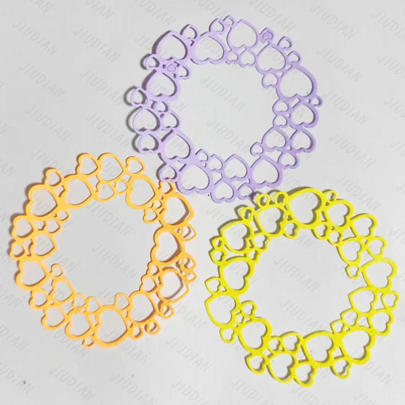 New Round Heart Metal Cutting Dies Scrapbooking Mold Stencil Die Cuts Card Making DIY Craft Embossing Dies For