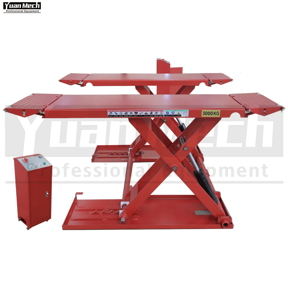 

Indoor Outdoor Factory Low Mid Rise Two Cylinder Hydraulic Lift 3000kg Scissor Lift Table for Car