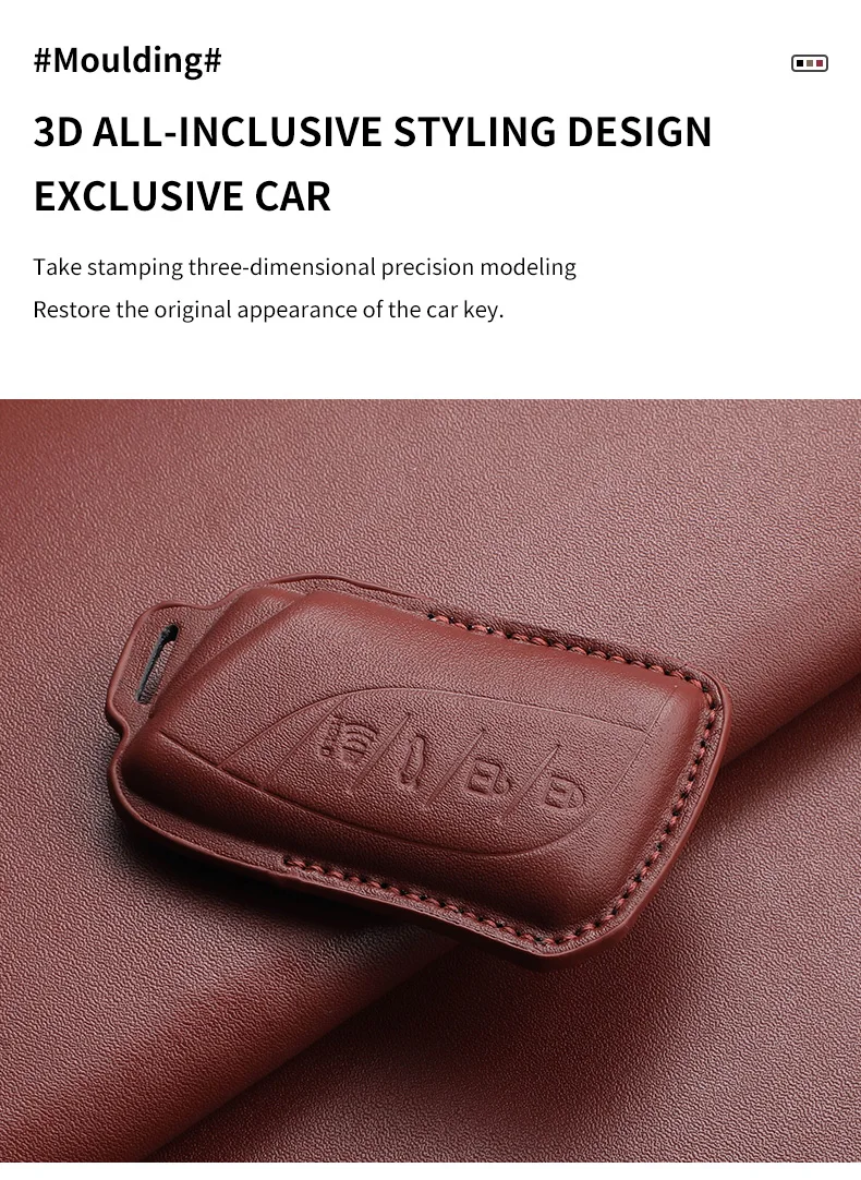 Echtes Leder Autoschlüssel-Etui für Lexus NX ES UX US RC LX GX IS RX 200 250h 350h LS 450h 260h 300h UX200 Autoschlüsselanhänger-Hülle – Detail 5