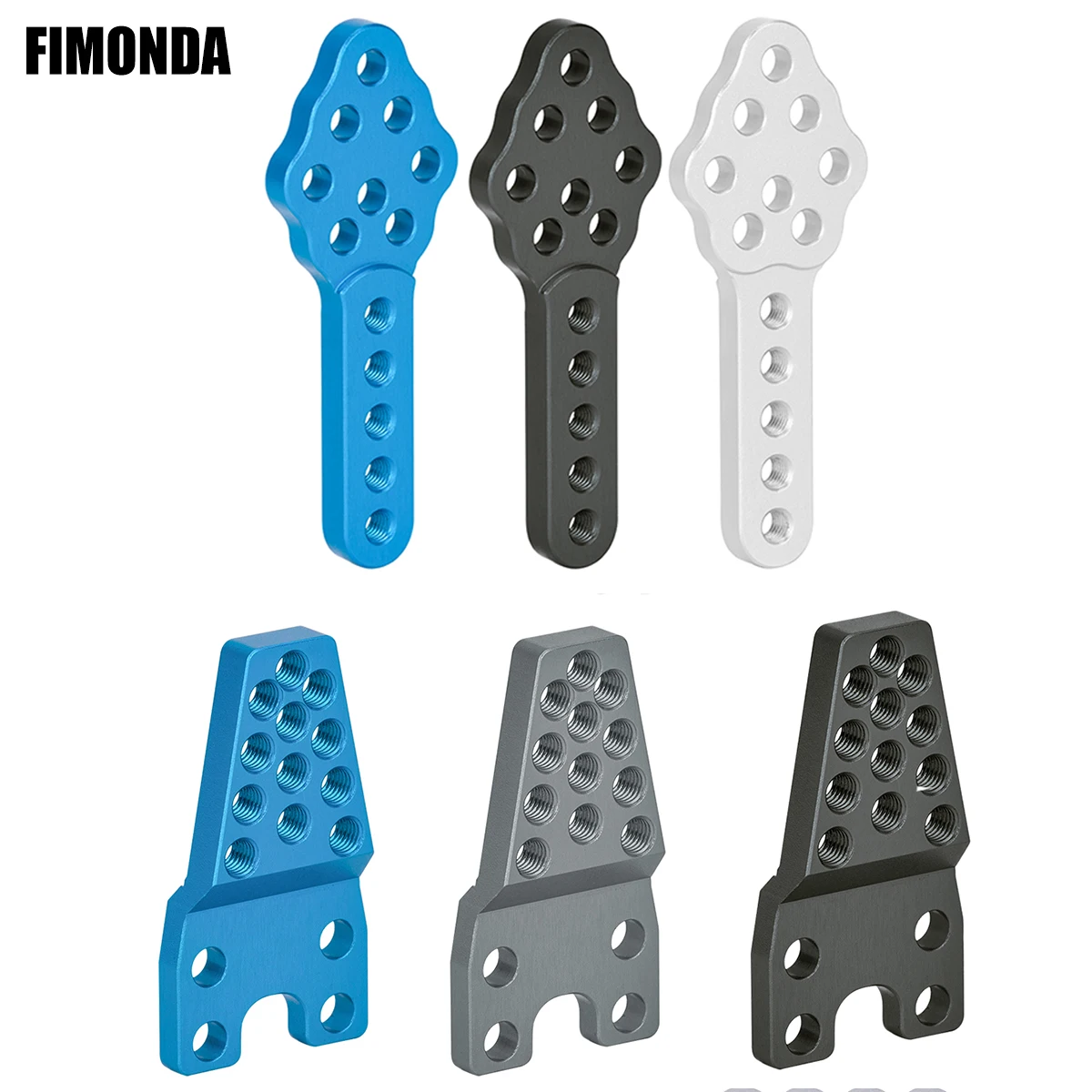 

4pcs Aluminum Shock Mount, Adjustable Height & Angle Stand for 1/10 RC Crawler Axial SCX10 (90046, 90047, D90, D110)