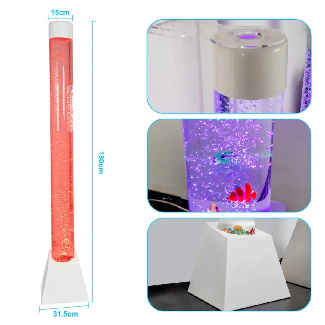 Sensory Experience Colour Changing LED Lights Calming Aquarium Sensory Fish Bubble Light Tubes For Sensory Rooms
