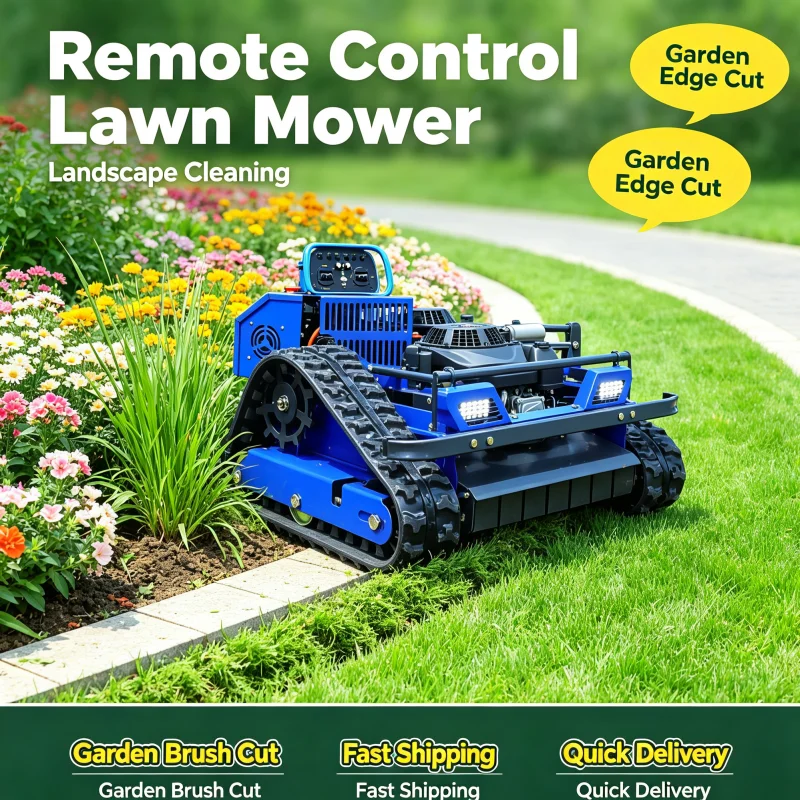 Customized Professional Grade Remote Control Lawn Mower 4 Stroke All Terrain Labor Saving For Courtyard Lawn
