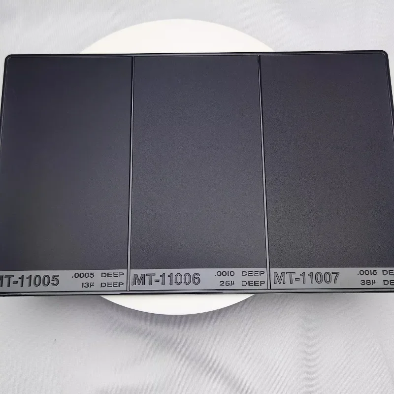Mold sun pattern plate mt11002/3/4/5/6/7 plastic mold texture roughness comparison sample