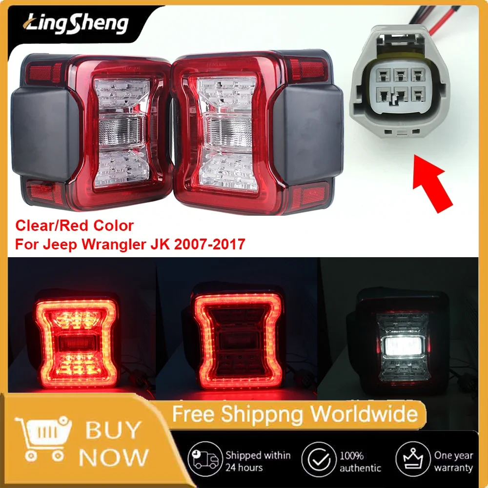 

Jeep Wrangler JK 2007-2018 Pro LED Tail Light with Sequential Turn, Brake, Reverse & DRL, Smoke Lens, Plug-and-Play Upgrade